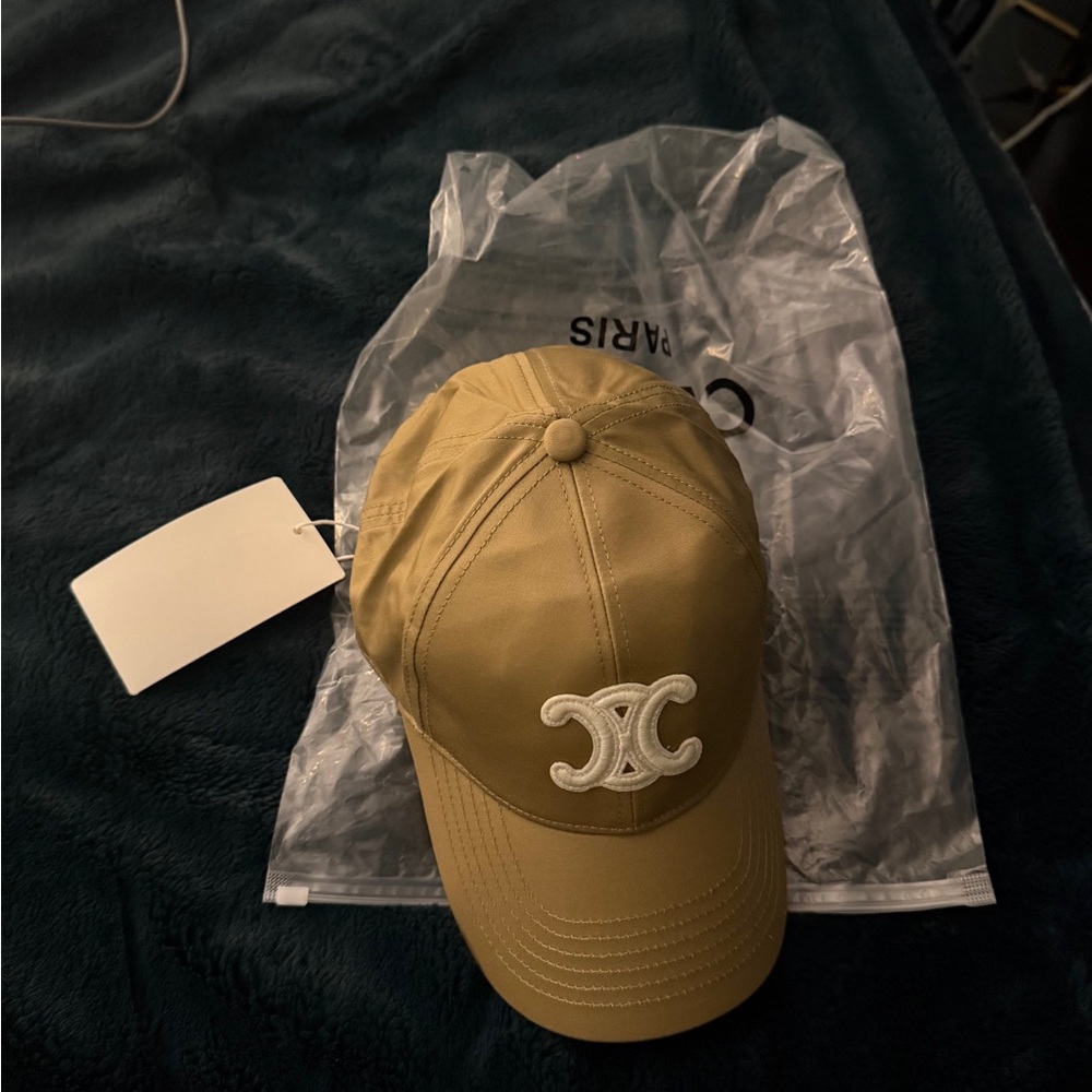Celine Beige Cap with White Accents - Picture 2 of 4